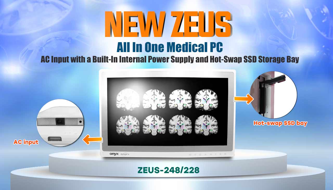 NEW ZUES All In One Medical PC -AC Input with a Built-In Internal Power Supply and Hot-Swap SSD Storage Bay